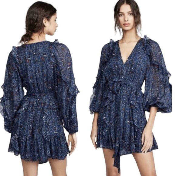 Ulla Johnson Maita Silk Dress in Dusk |Size 2 |NWT - Picture 1 of 15